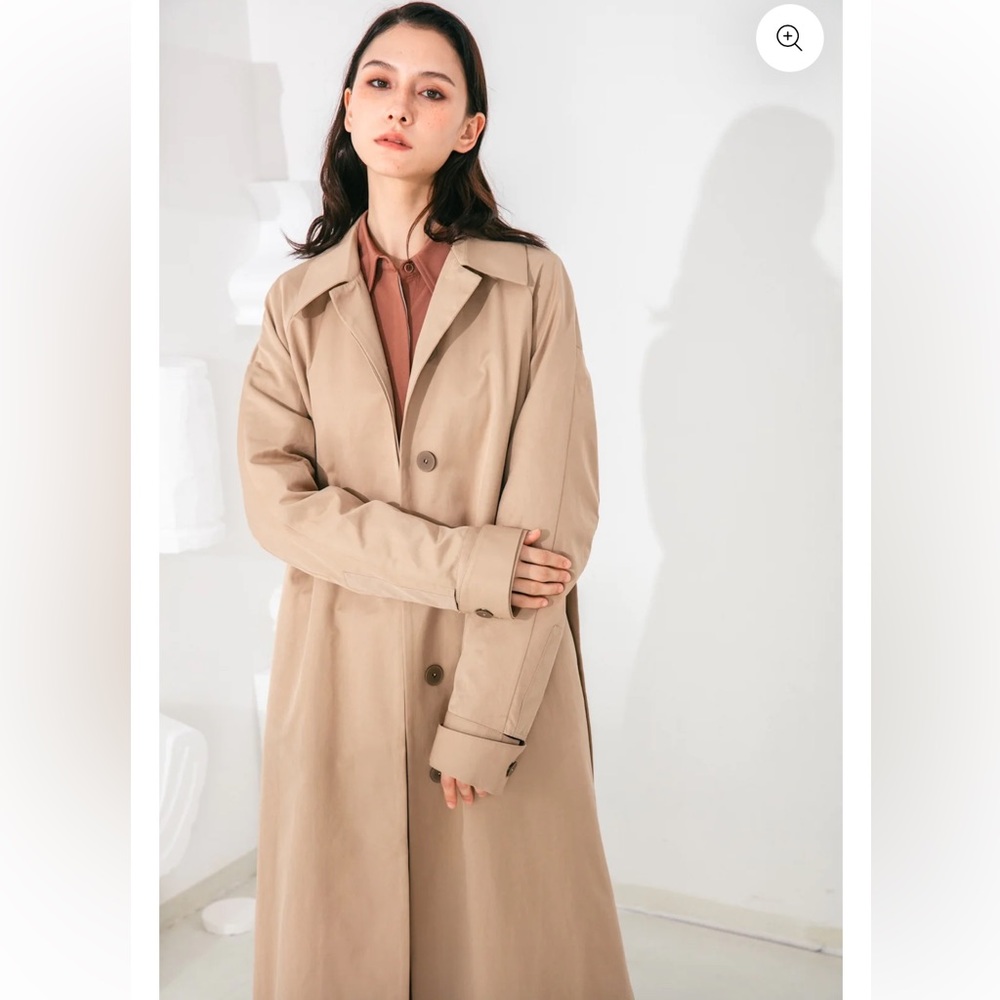 Skye Coraline Trench Coat in beige, size small - Picture 2 of 16